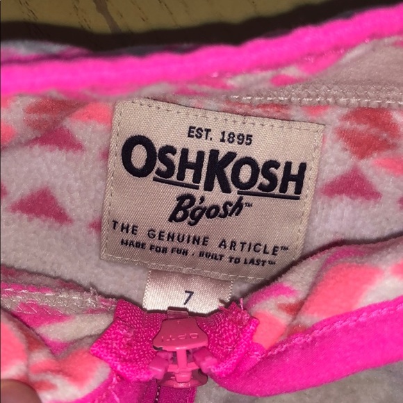 Fleece pink tribal pattern zip - Picture 3 of 3